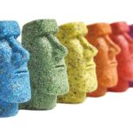 ミニモアイ像7体セット