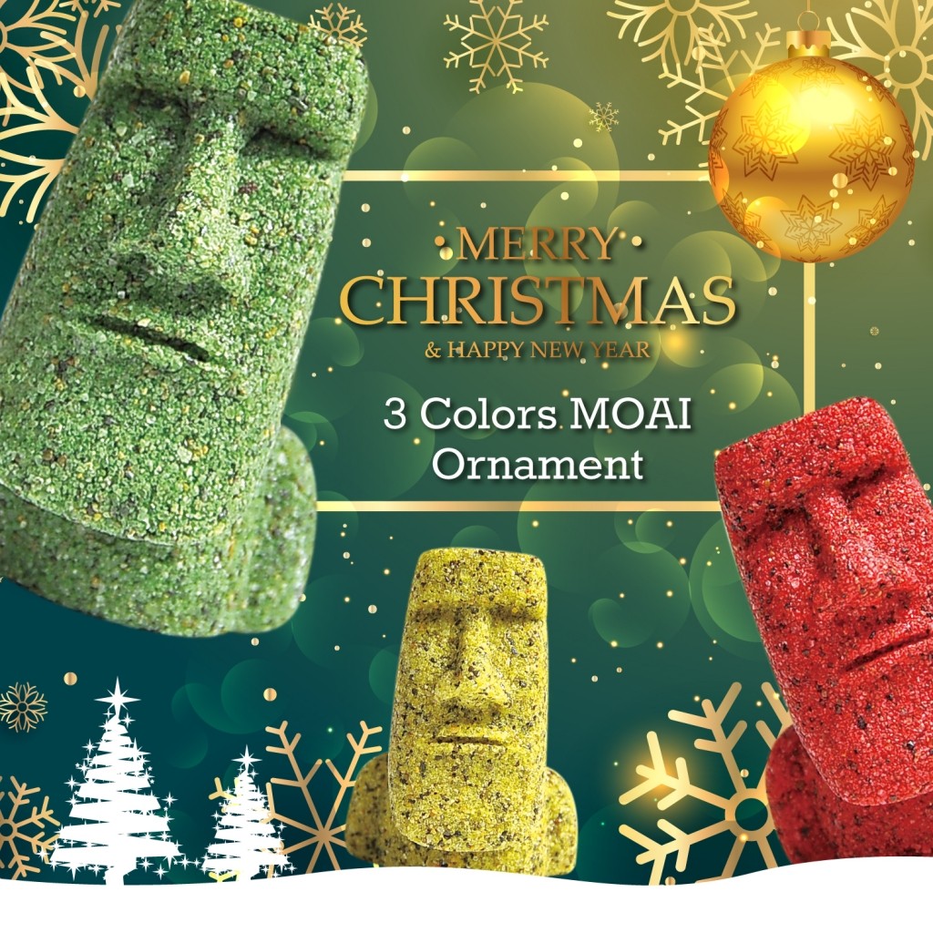 ☆ミニモアイ像クリスマスセット☆ オーナメント、飾り付け、プレゼントに