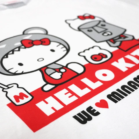 モアーチョ×ハローキティーちゃんTシャツ：プリント